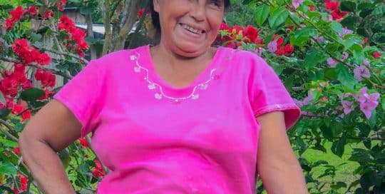 Marcela Alaníz, woman entrepreneur participating in the Micro-credits for women smallholder farmers project