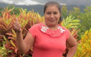 Carmenza Centeno Gutiérrez, organic woman coffeepreneur participating in the Micro-credits for women smallholder farmers project