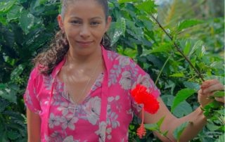 Brenda Mercedes López Pineda, woman coffeepreneur participating in the Micro-credits for women smallholder farmers project